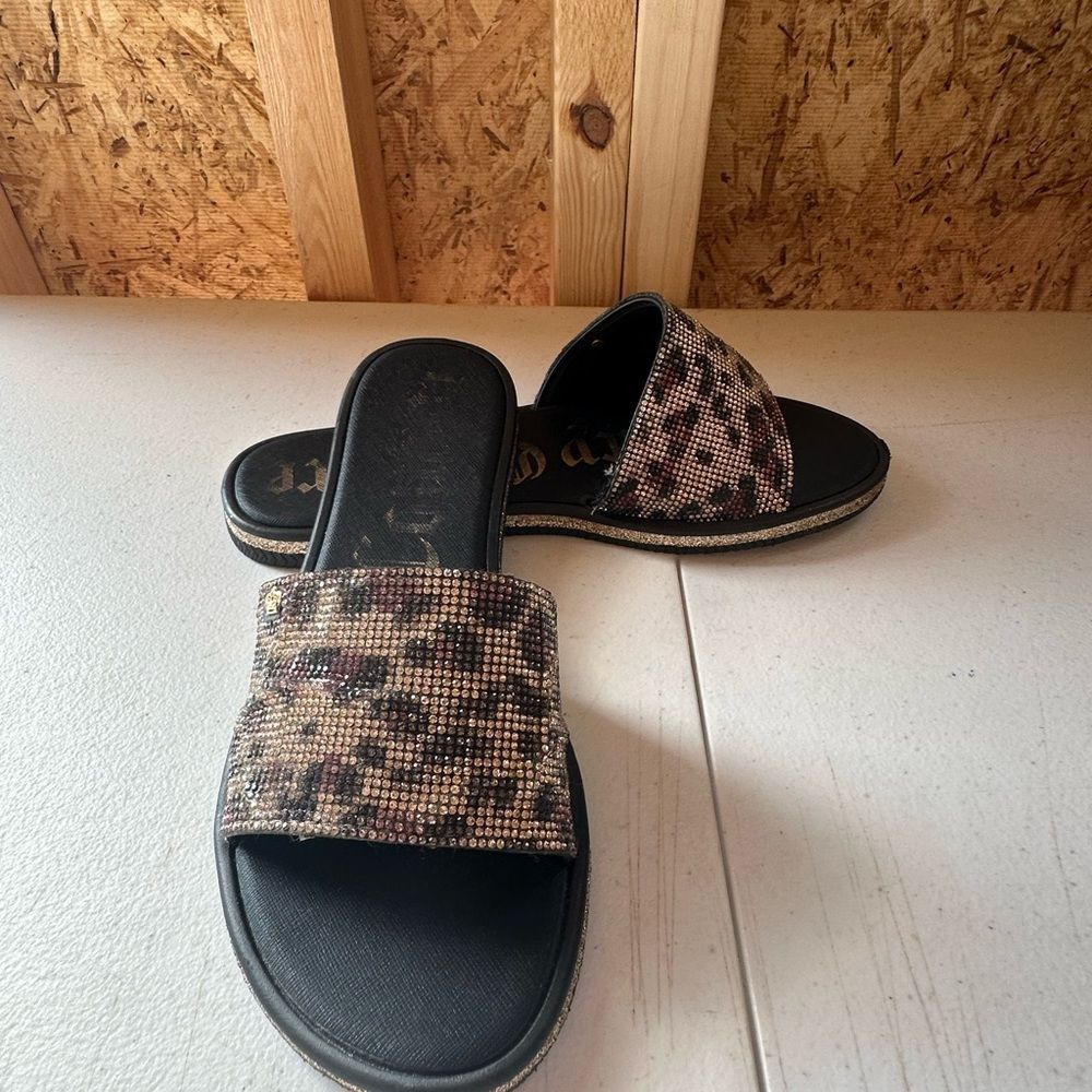 Juicy couture Leopard Print Slide Sandals